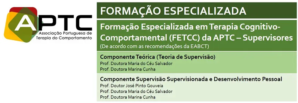 Formação Especializada em TCC da APTC – Supervisores